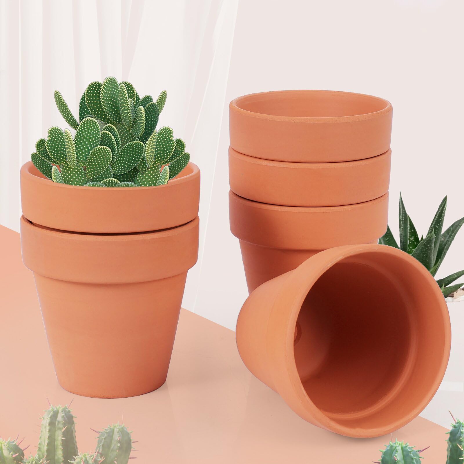 Amazon.com: CUZZME 6 Inch Clay Pot for Plant with Saucer, Flower